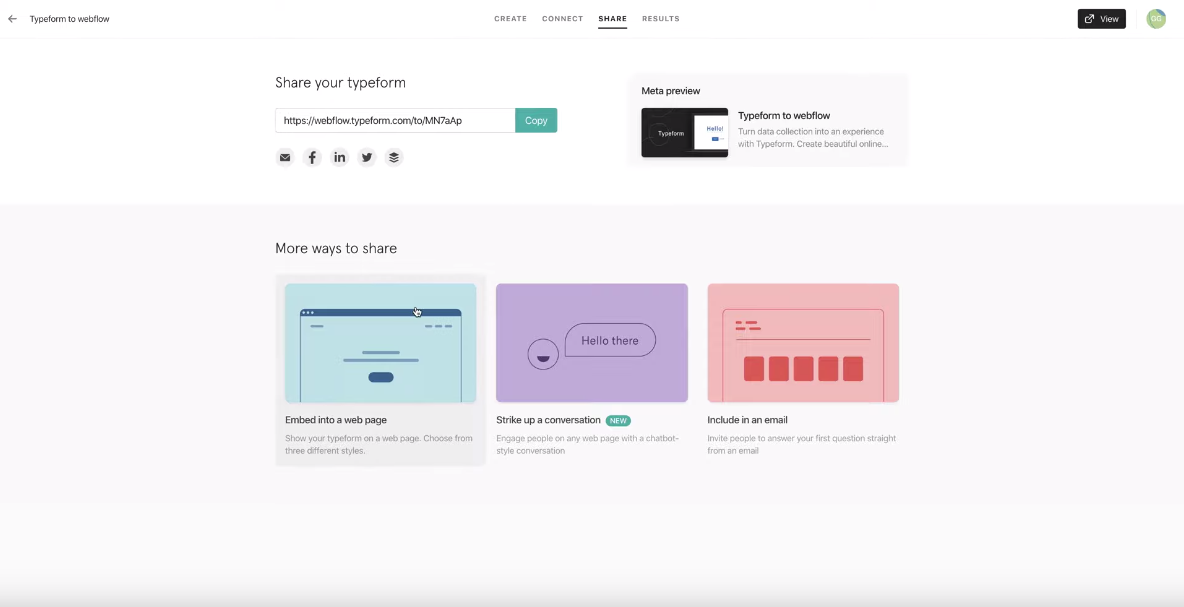 share your typeform