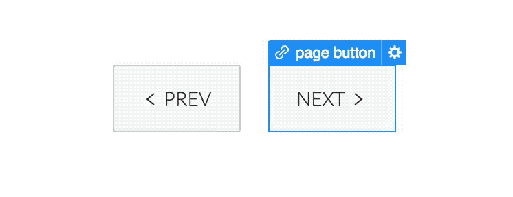 Pagination buttons being styled.