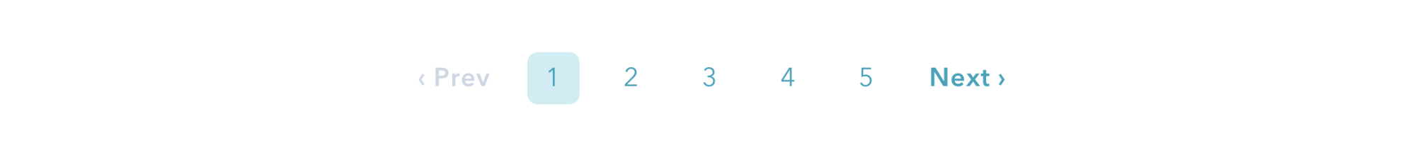 A closeup crop of HubSpot's pagination buttons at the bottom of a blog post.