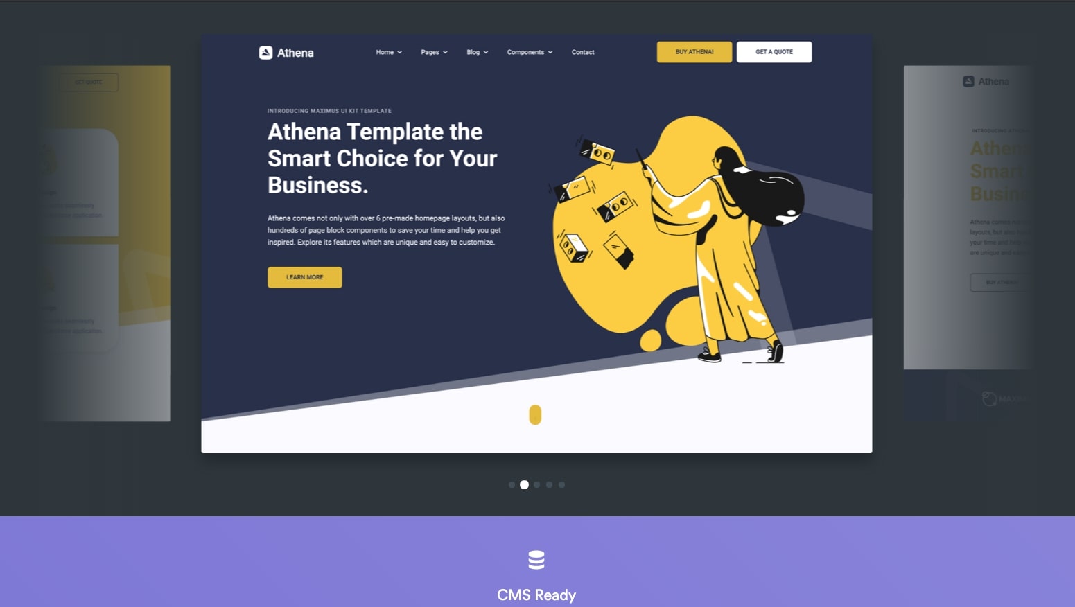 webflow athena template