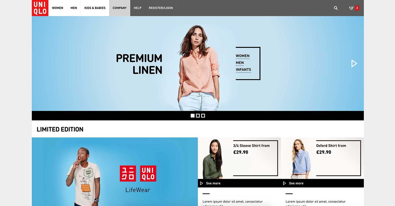 uniqlo alternative homepage