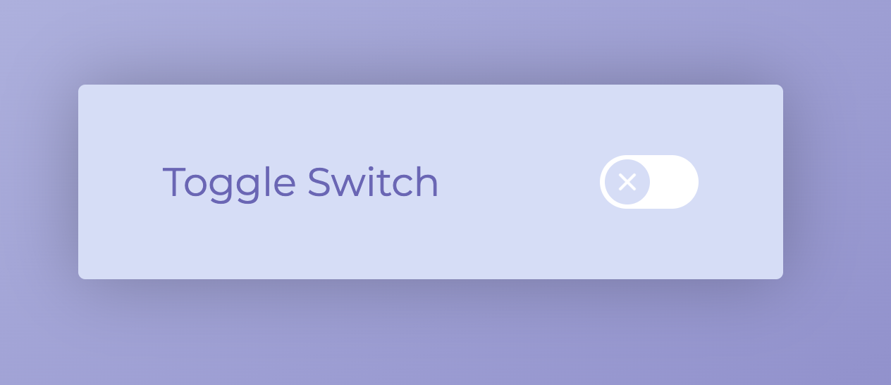 A basic toggle switch example with a toggle switch set to the “off” position.