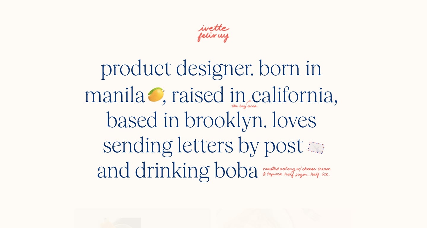 Ivette Felix Uy's portfolion homepage