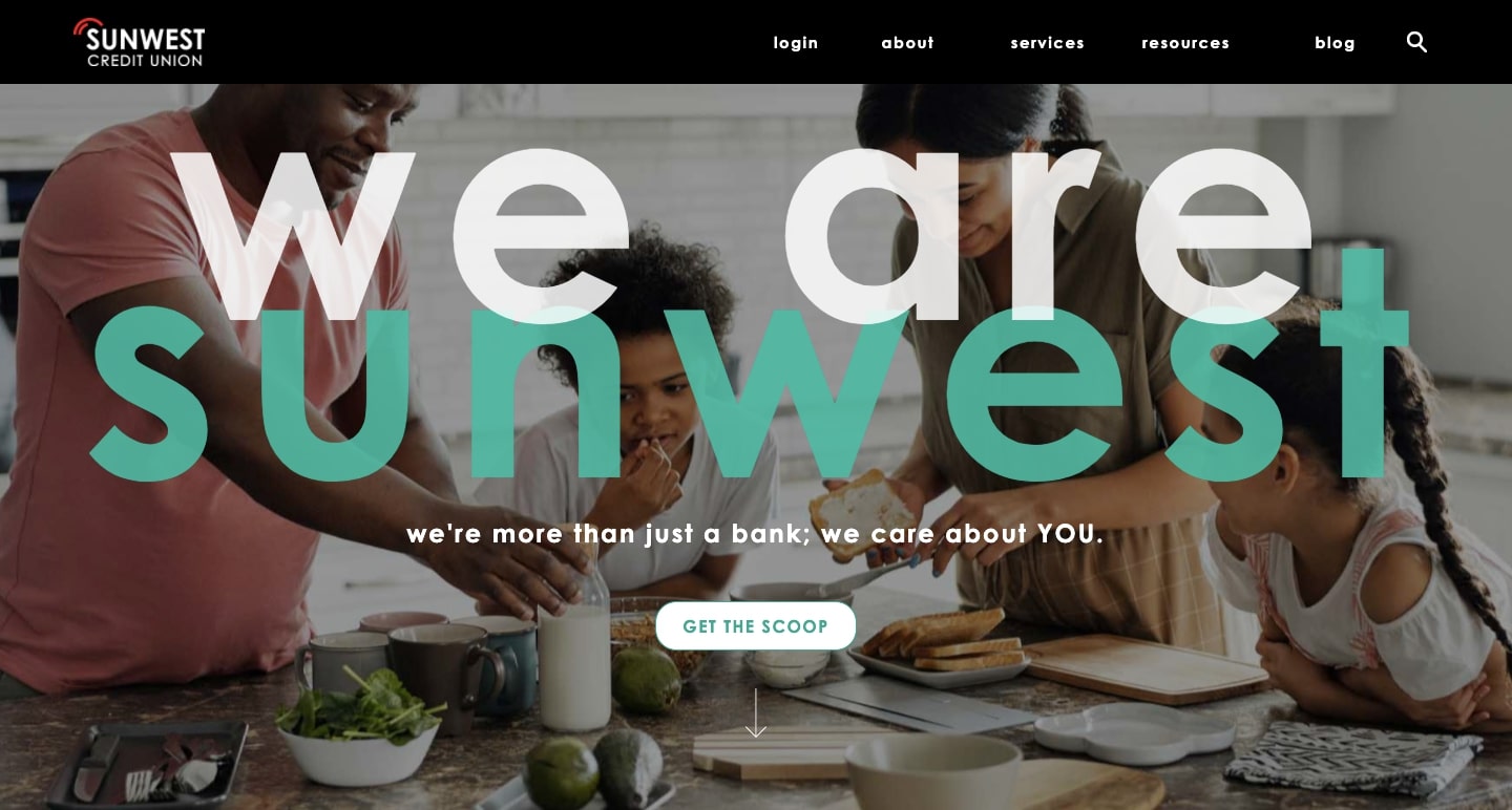 The Sunwest Credit Union Website.