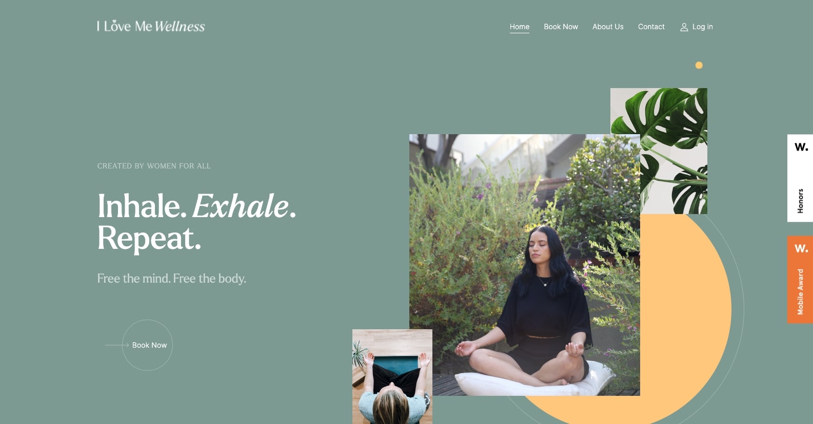 An image of the I Love Me Wellness website.