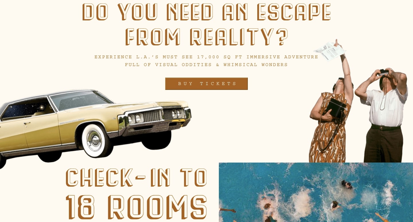 An image of the Madcap Motel website.