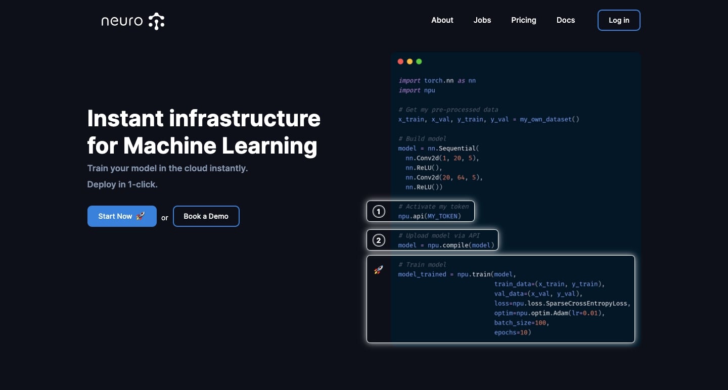 An image of the Neuro website. 