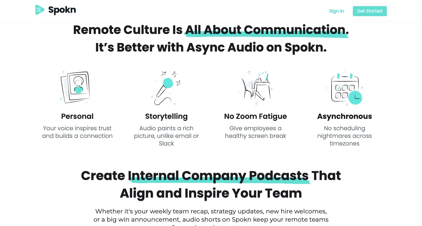 An image of the Spokn homepage.