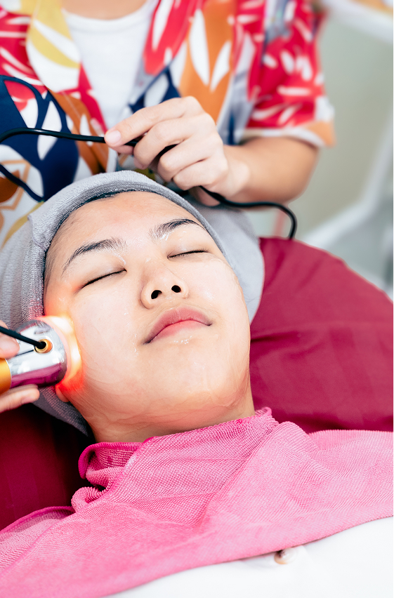 Healthcare professional holding a digital shield with a medical cross, representing secure, modern healthcare marketing services and digital solutions by Veewz.