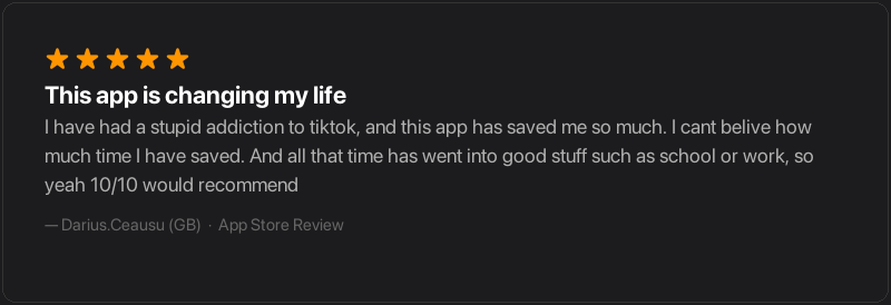 App Store review from Darius.Ceausu
