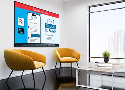 RxLocal wiating room board