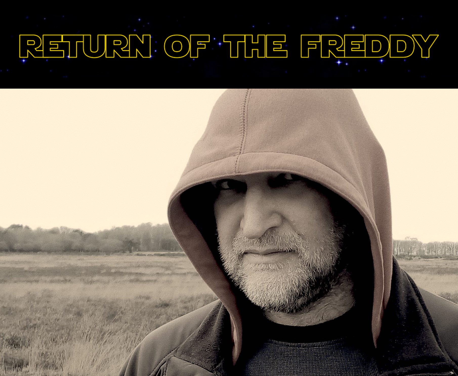 Freddy Offenga mit Kapuzenpulli als Jedi-Ritter