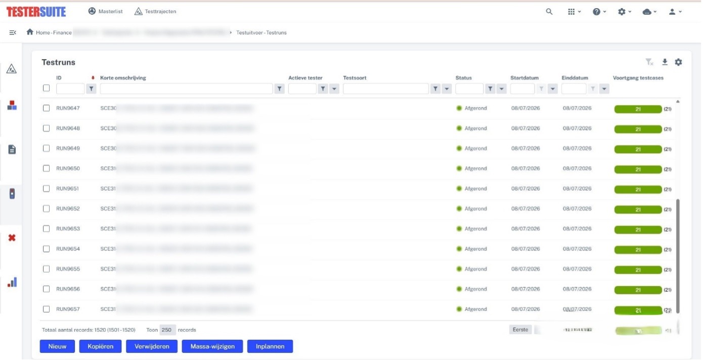 Tosca live test results forwarded to Testersuite