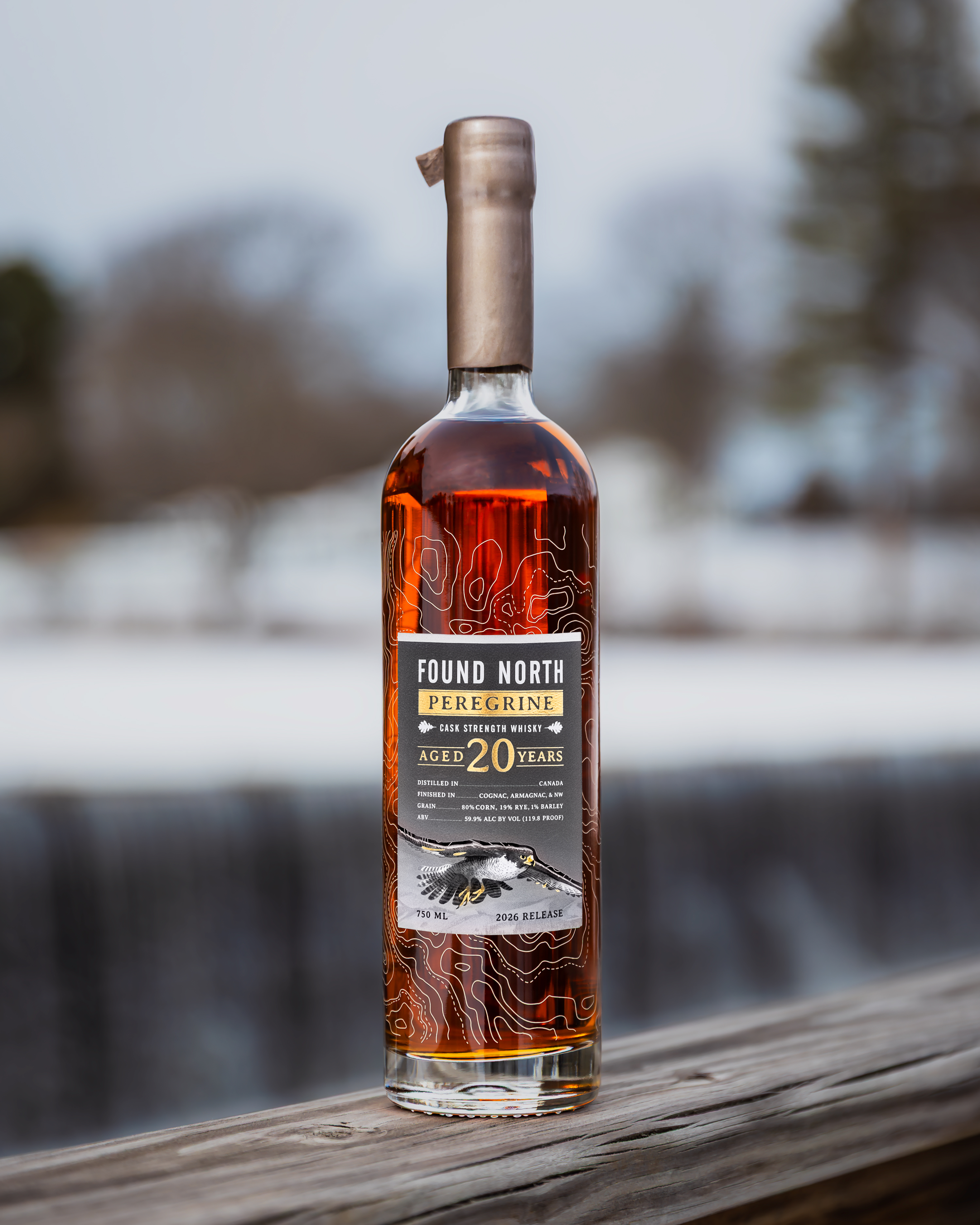 Thumbnail image of Batch 001 Cask Strength Rye Whisky in front of a shed