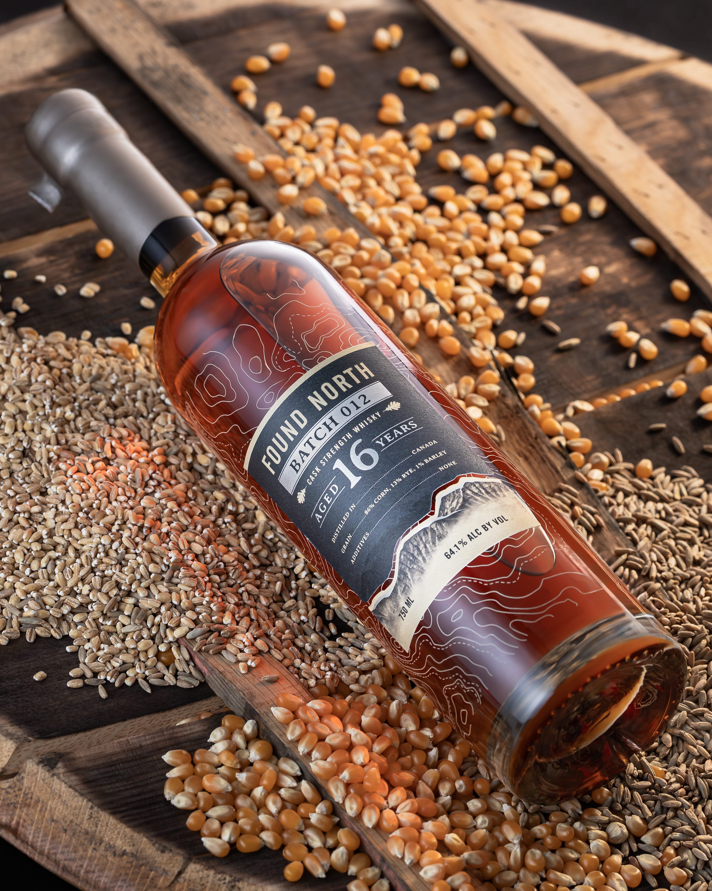 Thumbnail image of Batch 001 Cask Strength Rye Whisky in front of a shed