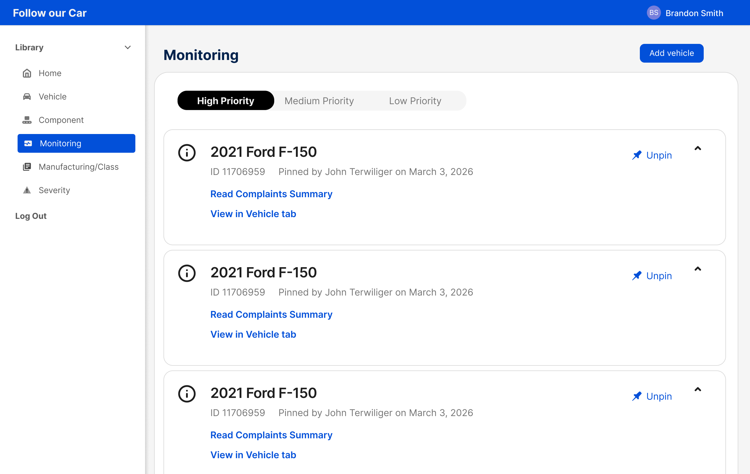 Monitoring page default state