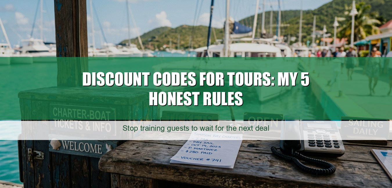 Discount codes for tours: my 5 honest rules