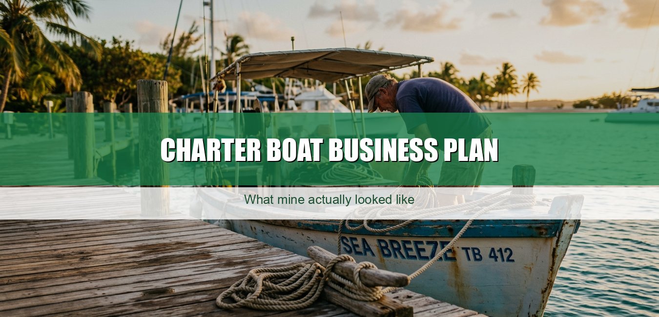 Charter boat business plan: what mine actually looked like