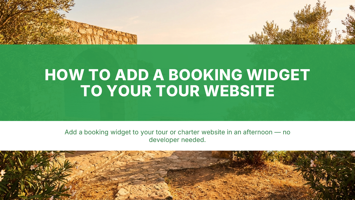 How to Add a Booking Widget to Your Tour Website Without a Developer