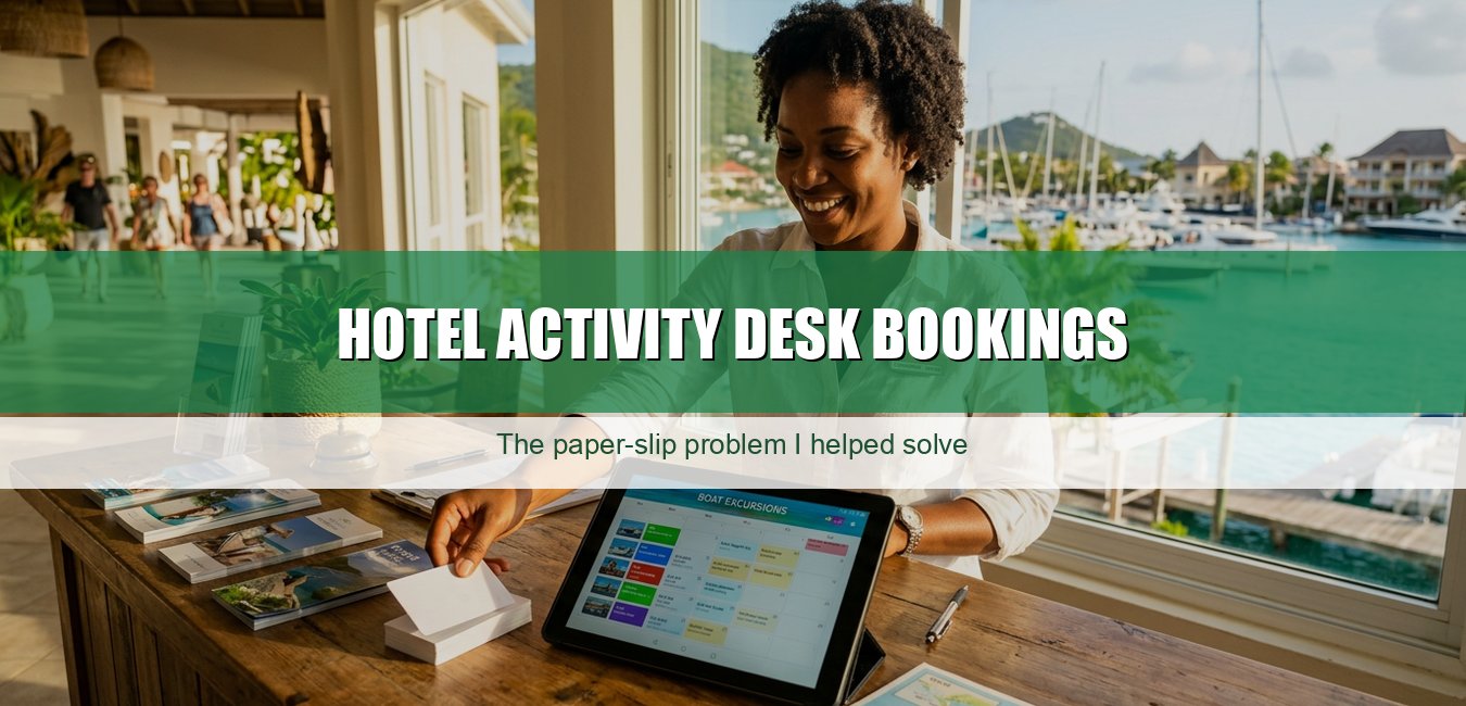 Hotel Activity Desk Bookings: The Paper-Slip Problem I Helped Solve