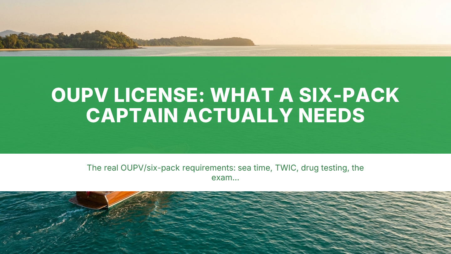 OUPV License: What a Six-Pack Captain Actually Needs