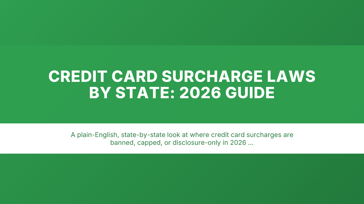 Credit Card Surcharge Laws by State: 2026 Guide