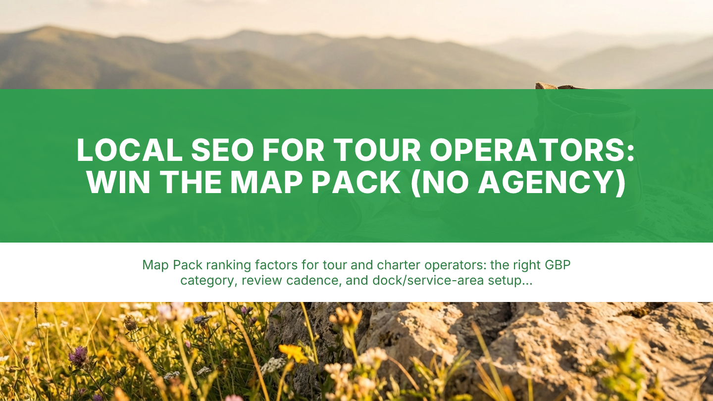 Local SEO for Tour Operators: Win the Map Pack (No Agency)