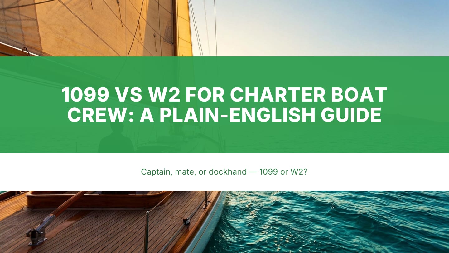 Charter Boat Crew: 1099 Contractor or W-2 Employee? A Plain-English Guide