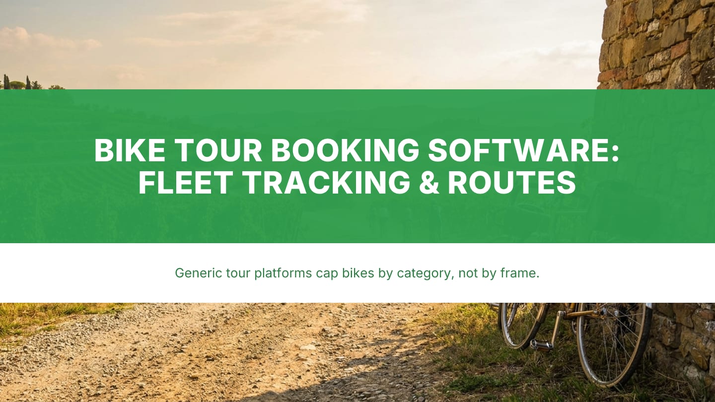 Bike Tour Booking Software: Fleet Tracking & Routes