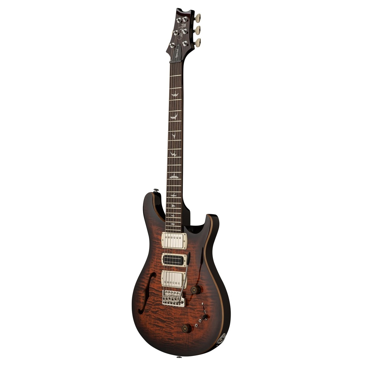 PRS SE Semi Hollow Orange Tiger Smokeburst