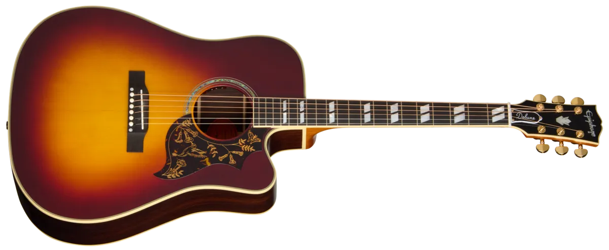 Epiphone Inspired By Gibson Hummingbird Deluxe EC Autumn Burst