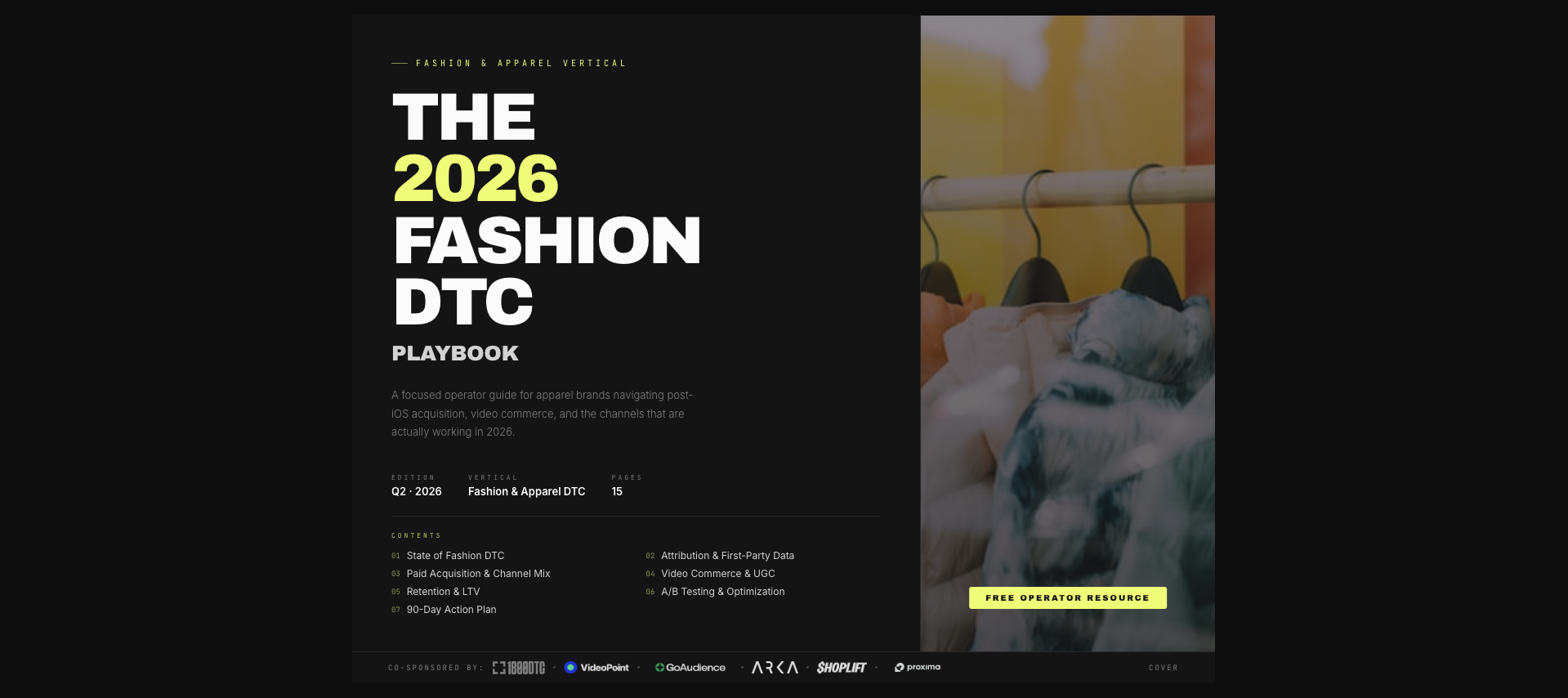 Fashion apparel DTC brand imagery