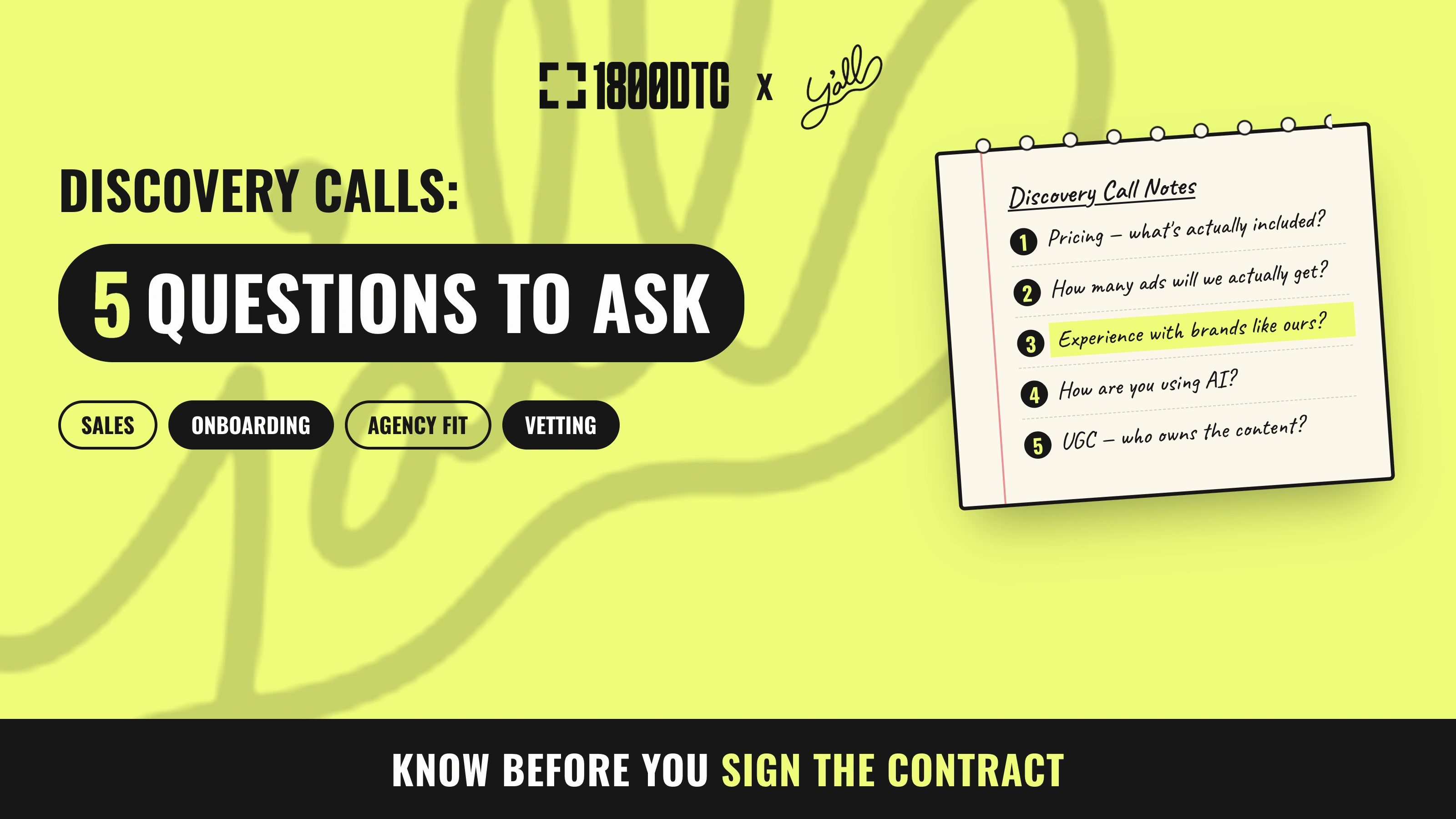 The 5 Questions DTC Brands Ask Agencies in Discovery Calls
