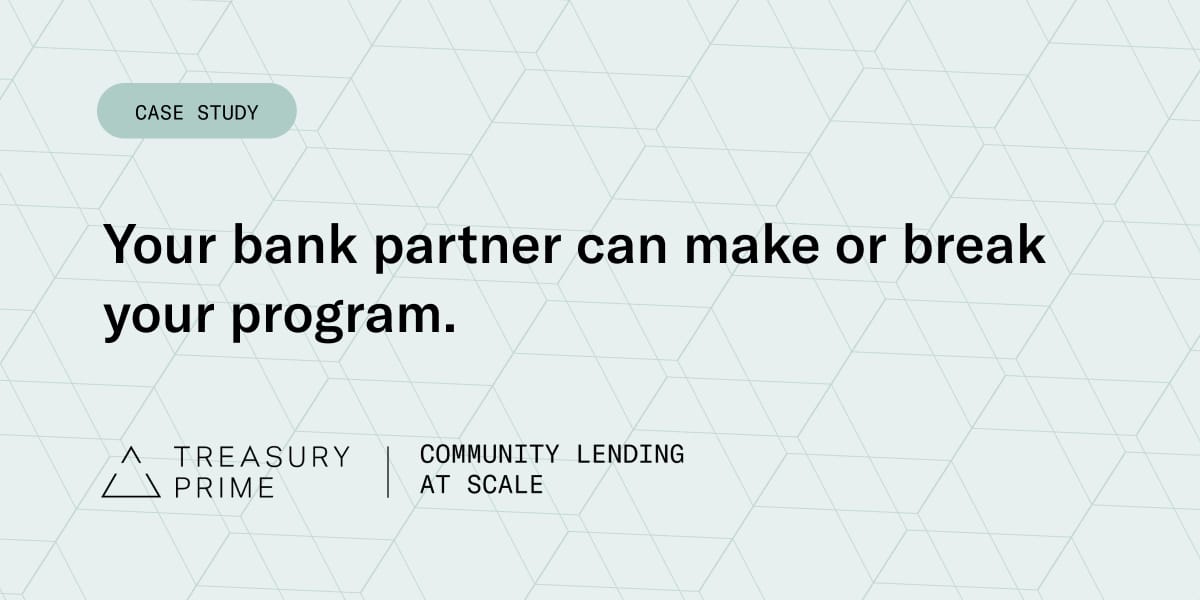 Your bank partner can make or break your program. Most platforms don't find that out until it's too late.