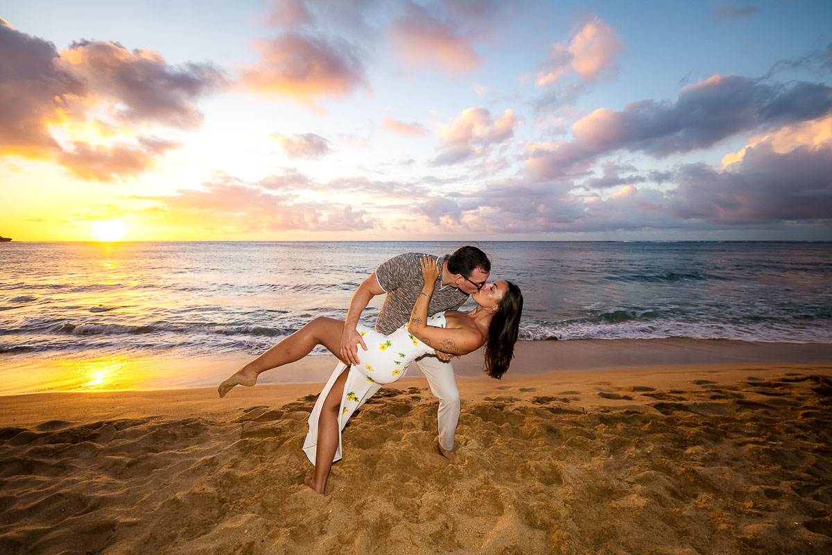 Kauai Beach proposal photography