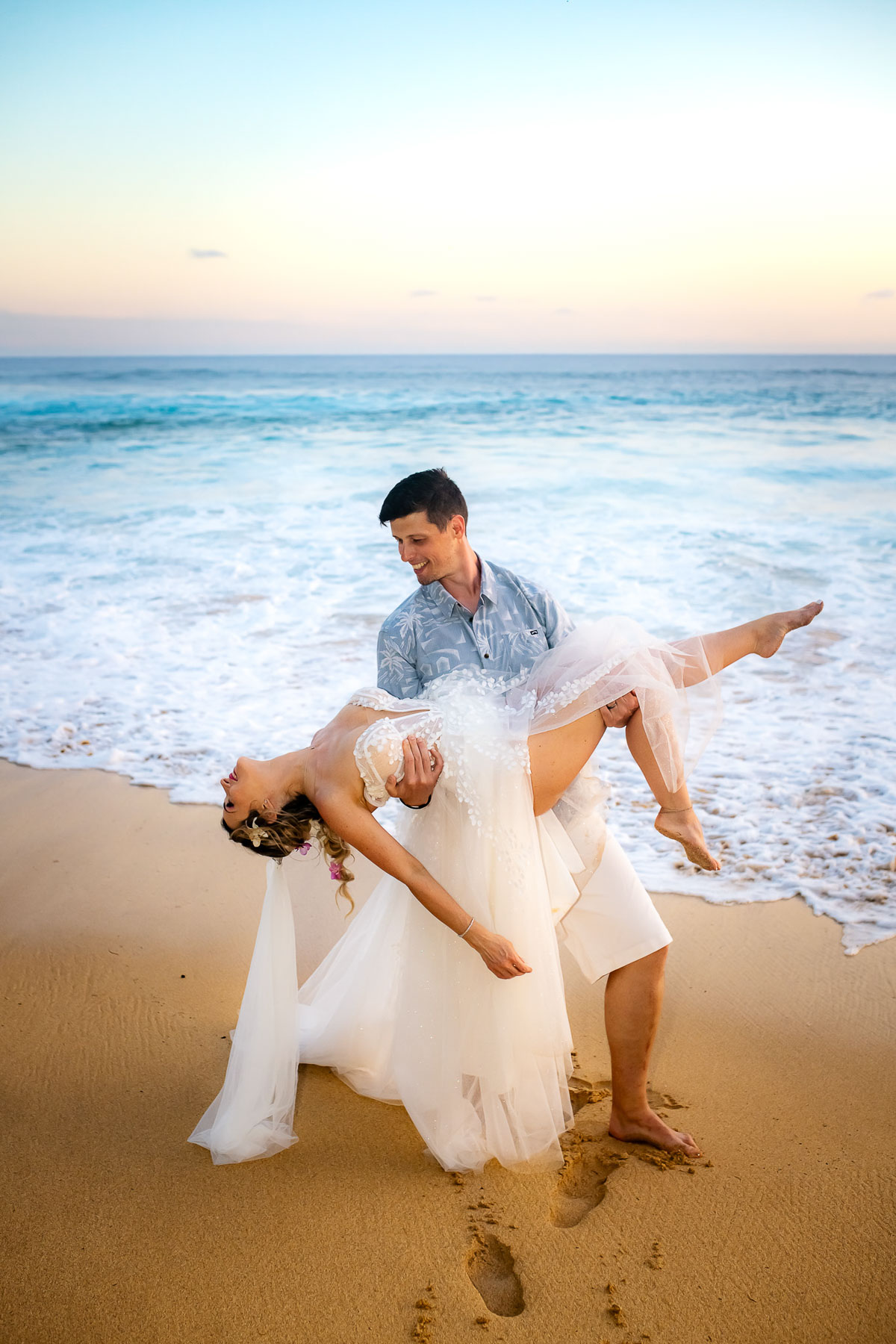Beach wedding on kauai south shore