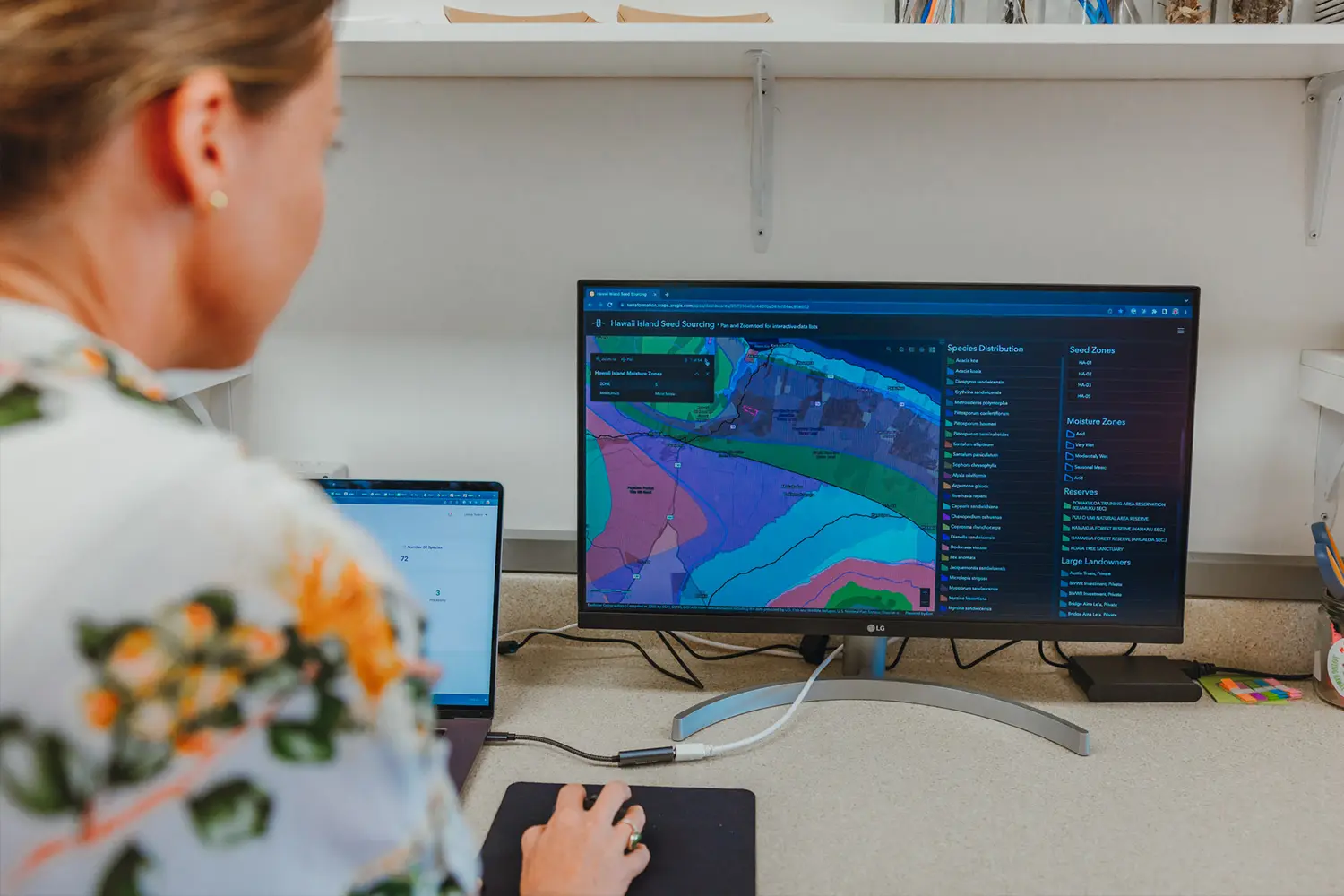 Terraformation Hawai‘i team member working on project planning