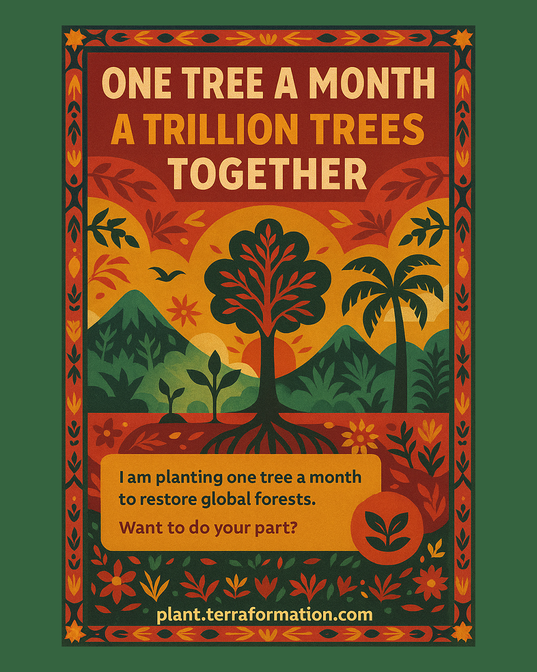 Terraformation tree subscription graphic for social media
