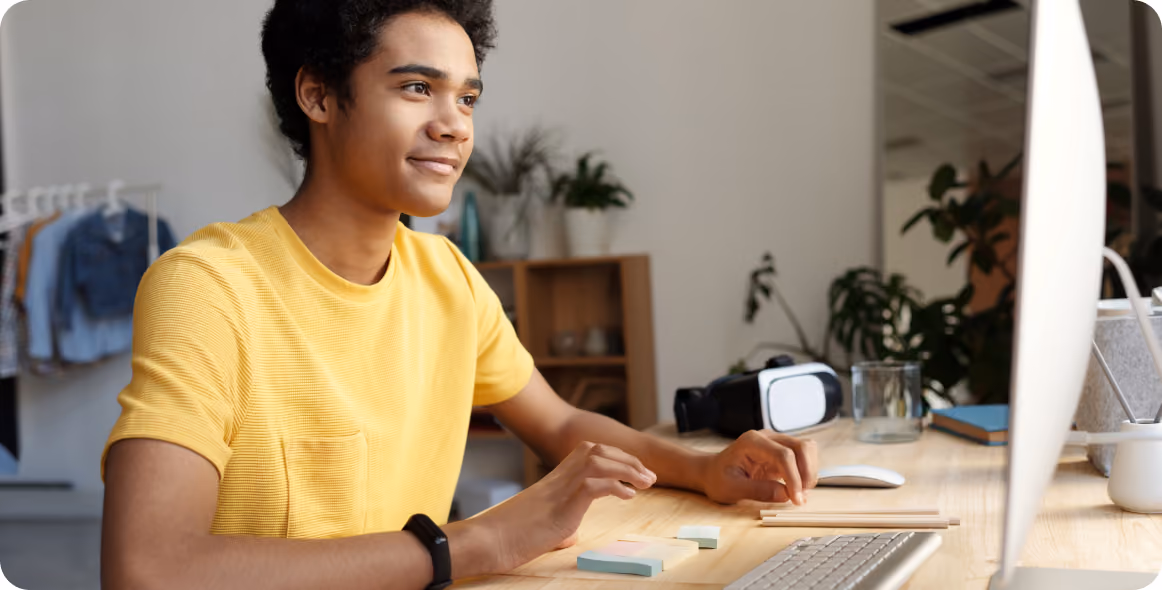 An image of a student learning