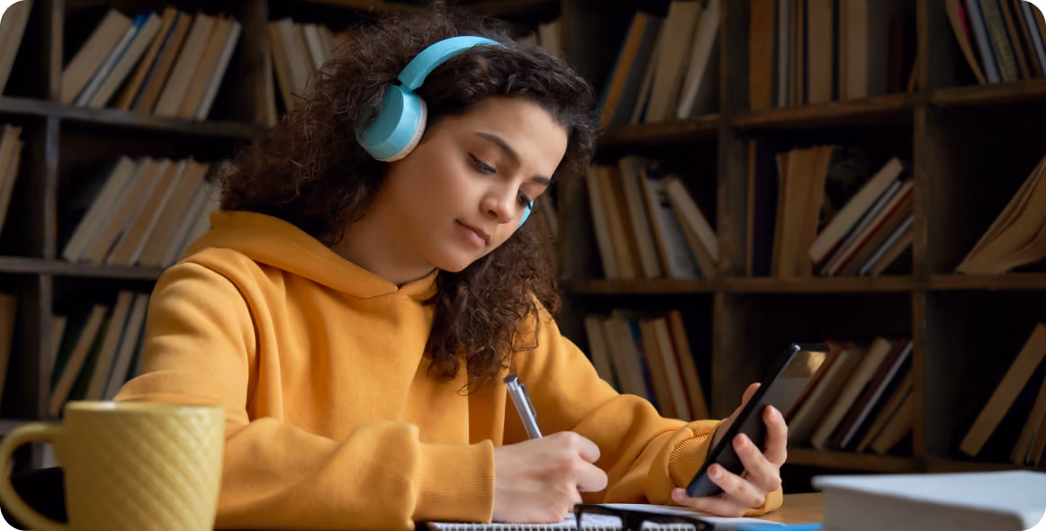 An image of a student learning