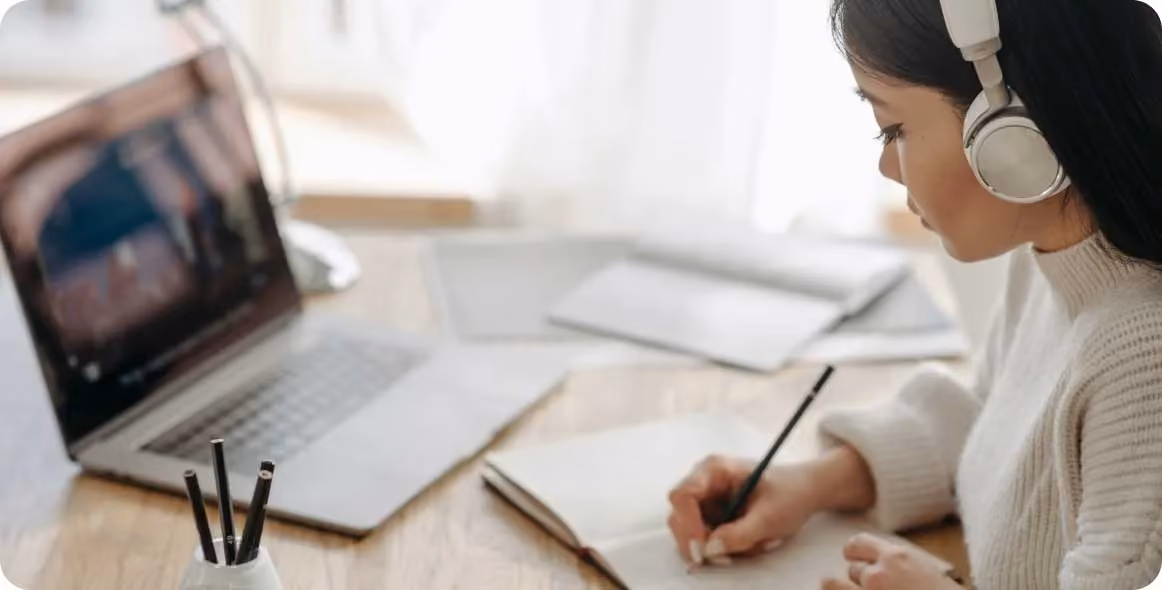 An image of a student learning