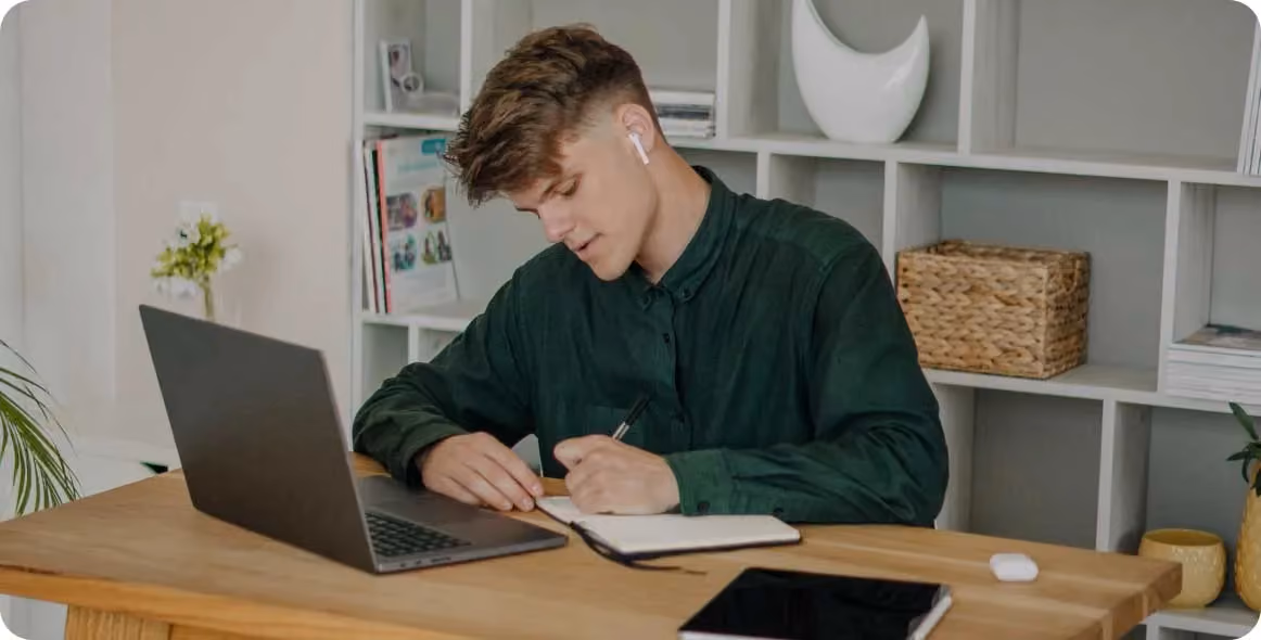 An image of a student learning