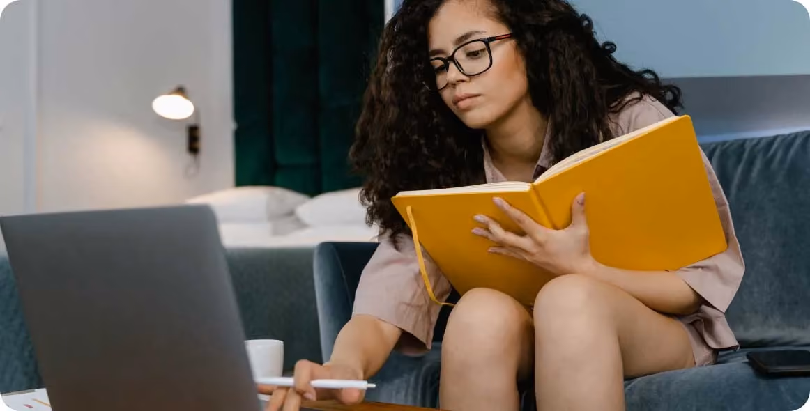 An image of a student learning