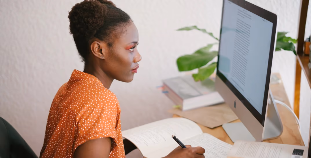 An image of a student learning