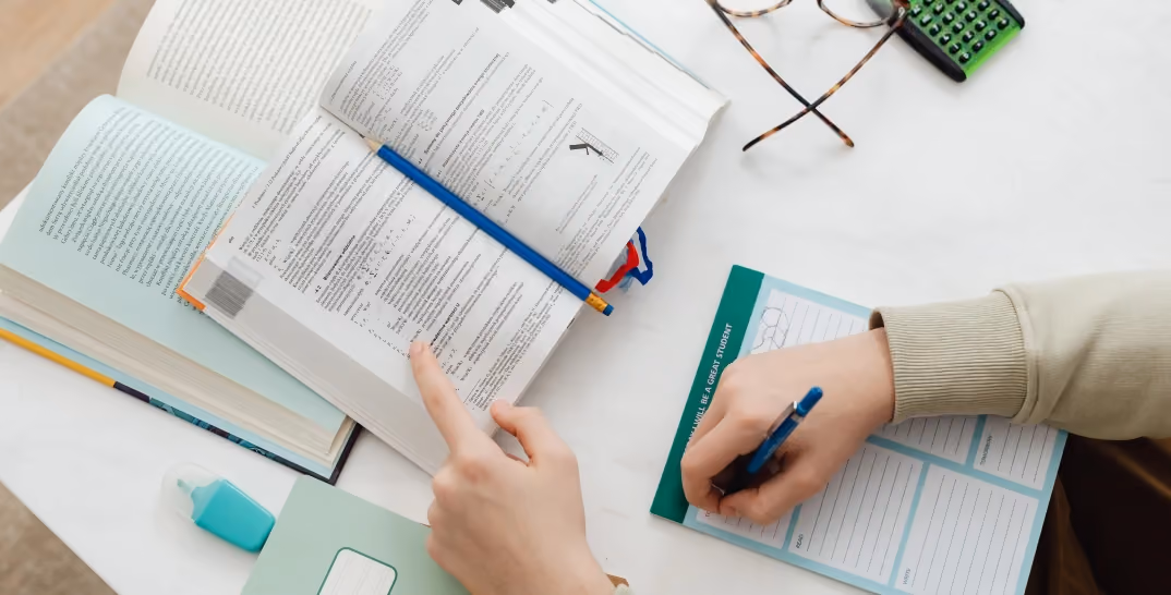An image of a student learning