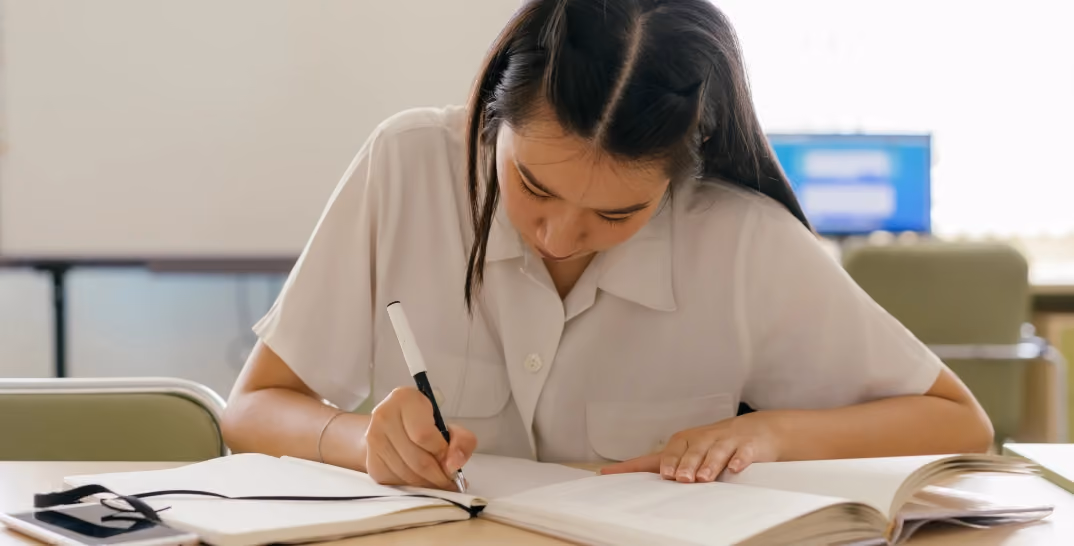 An image of a student learning