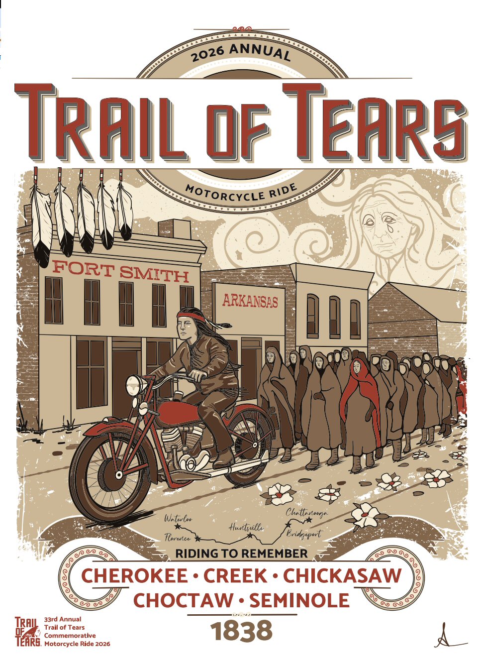 2026 Official Trail of Tears Ride TShirt 