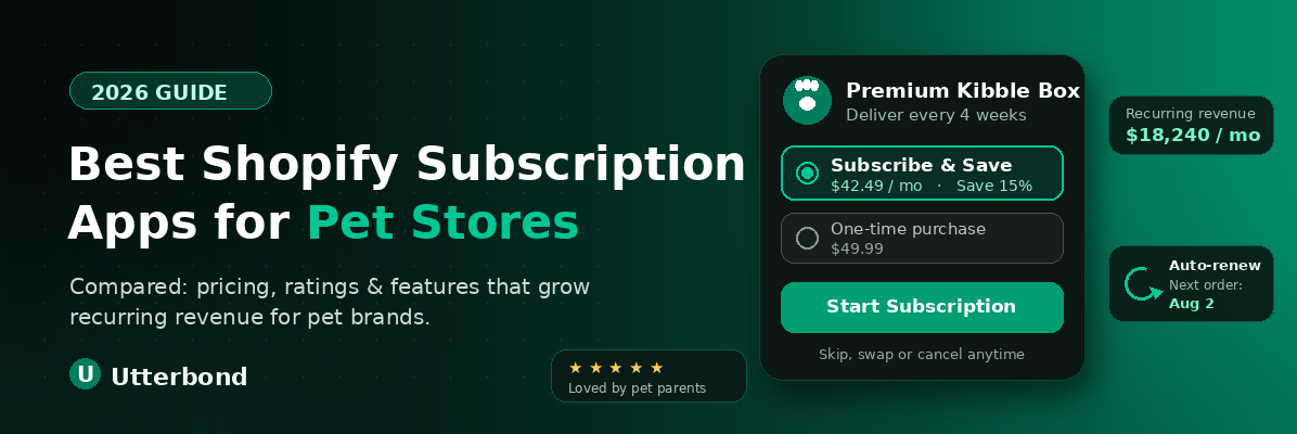 6 Best Shopify Subscription Apps for Pet Stores (2026)