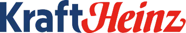Kraft Heinz brand logo with Kraft in blue and Heinz in red italic script.