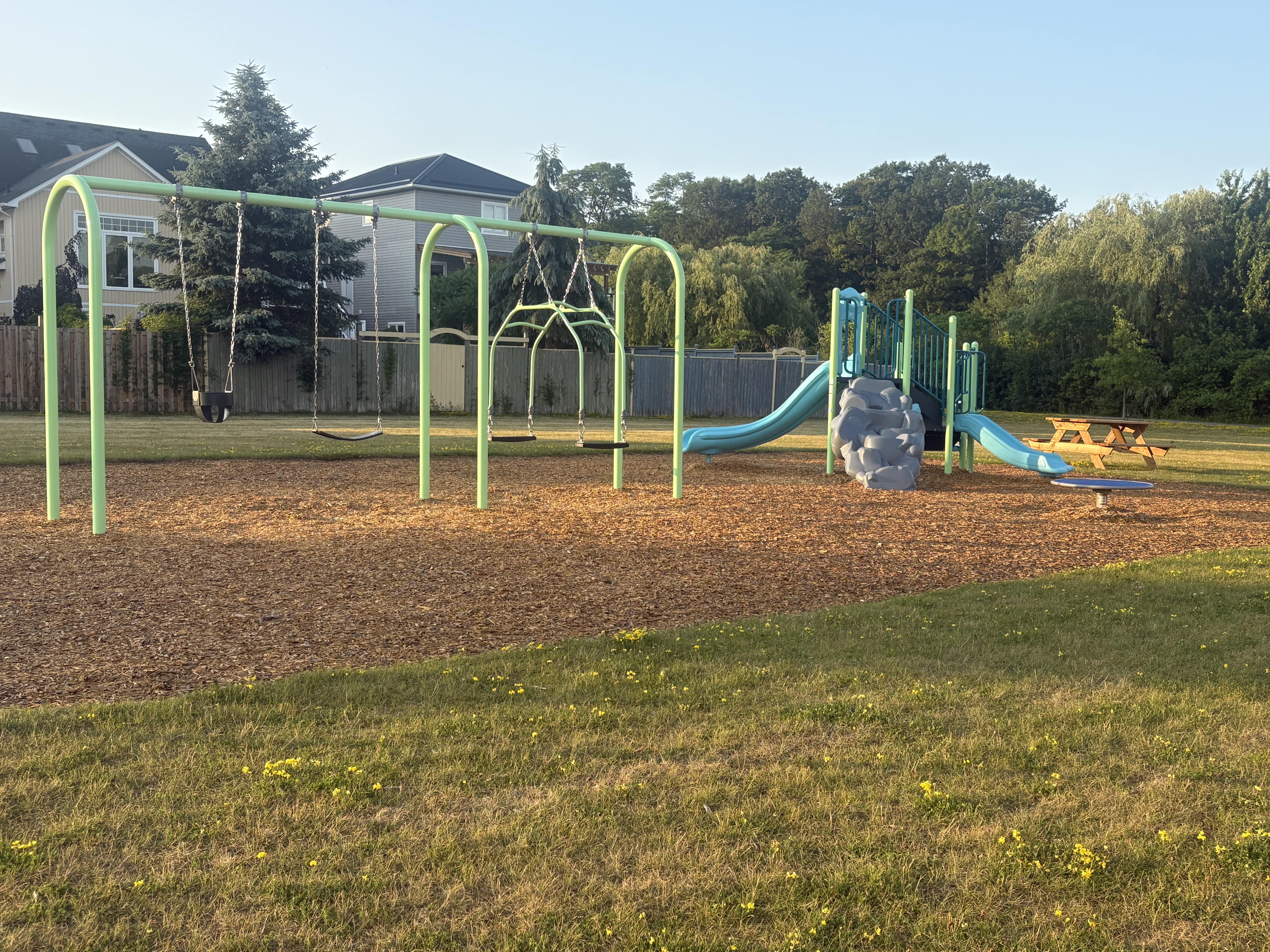 Rapley Park playground in Port Hope, ON with Port Hope community playground